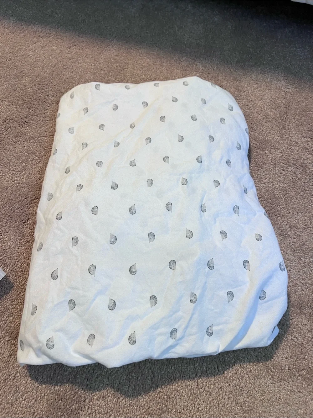 Cloud Island Grey Hedgehog Crib sheet and Quilted Waterproof Mattress Protector